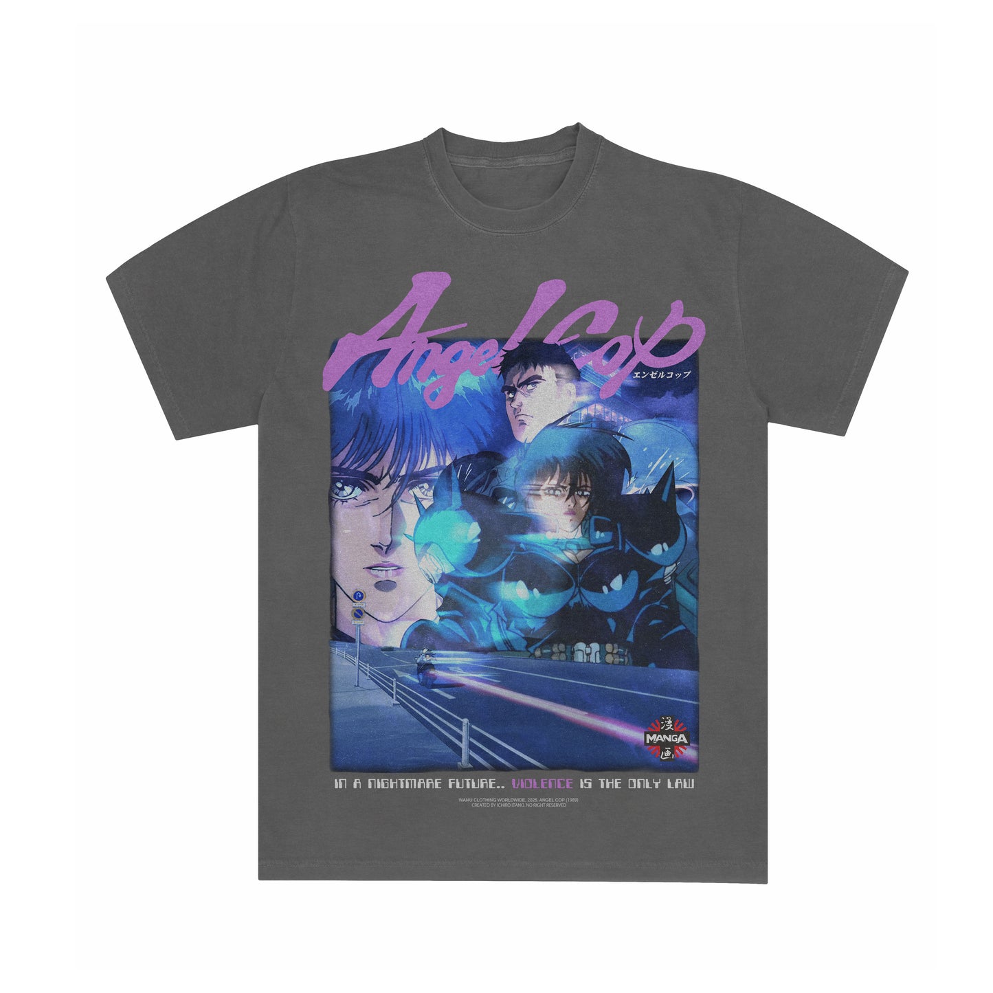 Angel Cop (1989) F&B Print - Tee