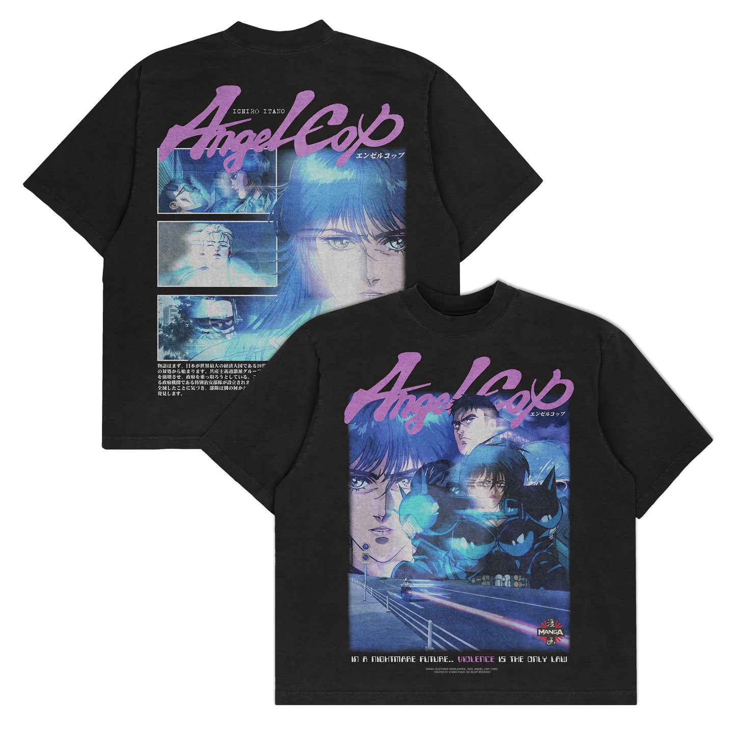Angel Cop (1989) F&B Print - Tee