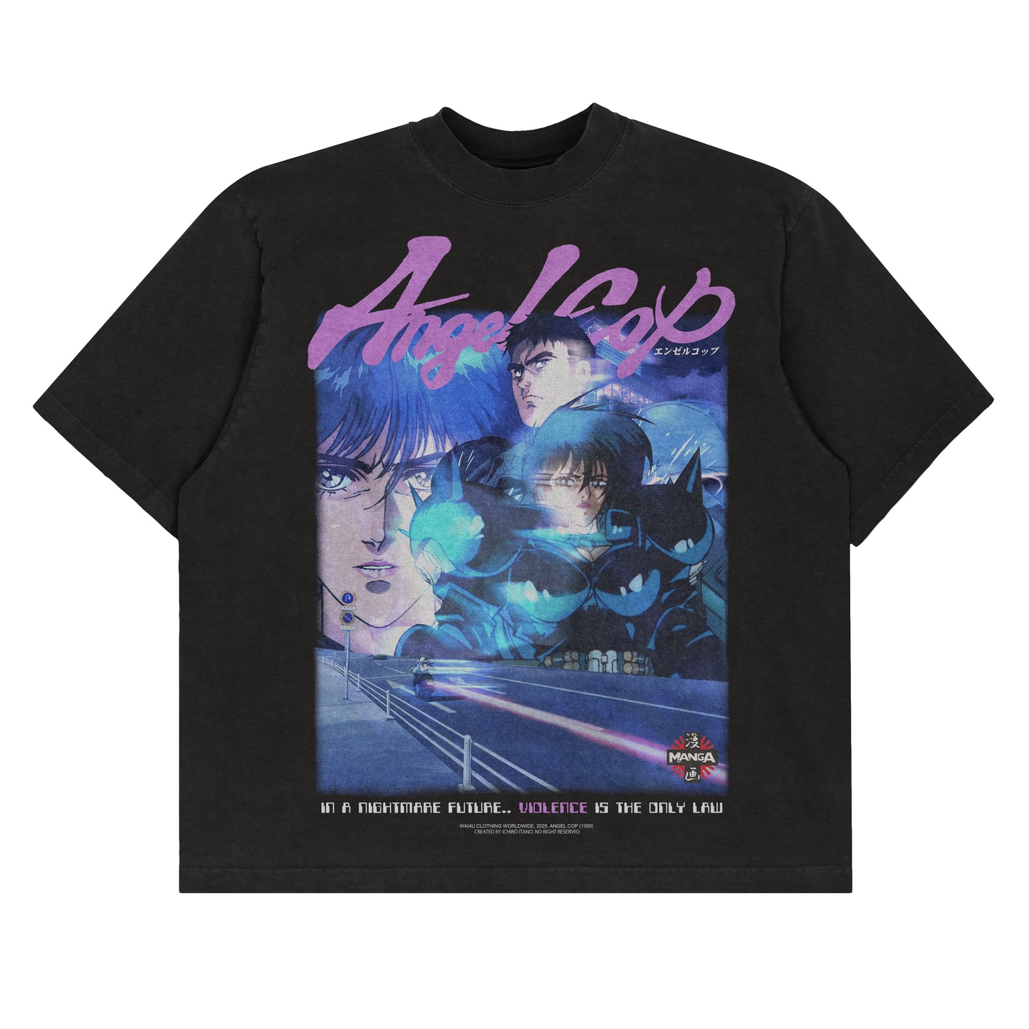 Angel Cop (1989) F&B Print - Tee