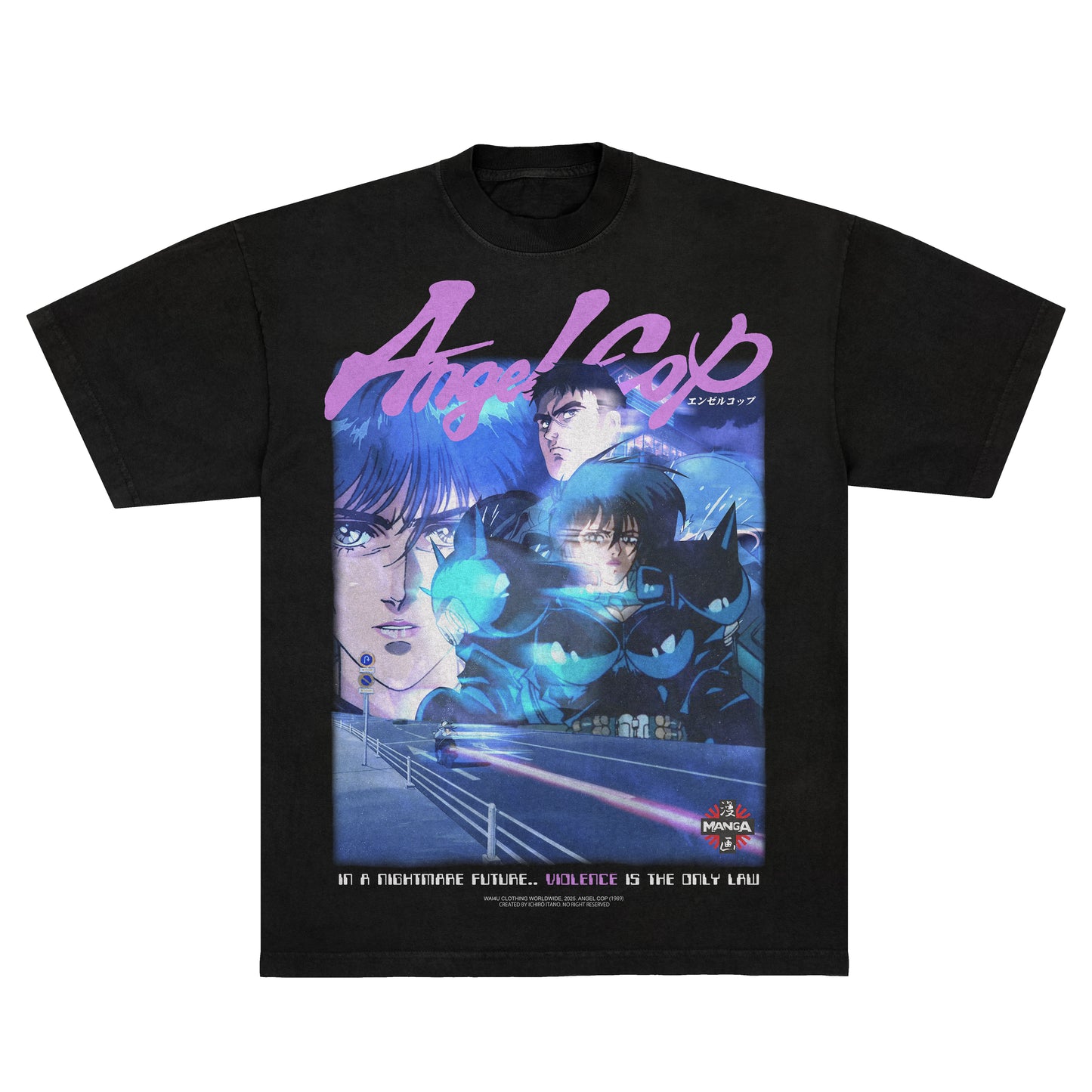 Angel Cop (1989) F&B Print - Tee