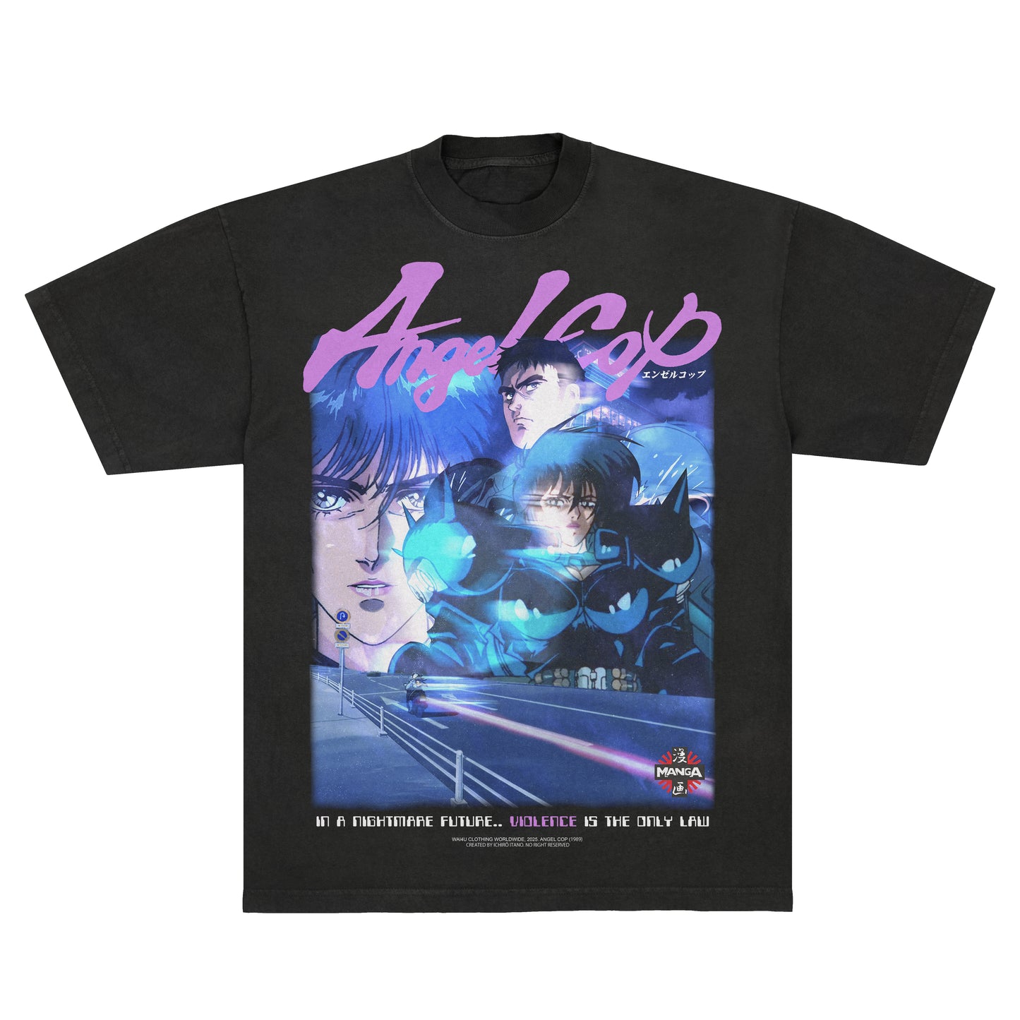 Angel Cop (1989) F&B Print - Tee