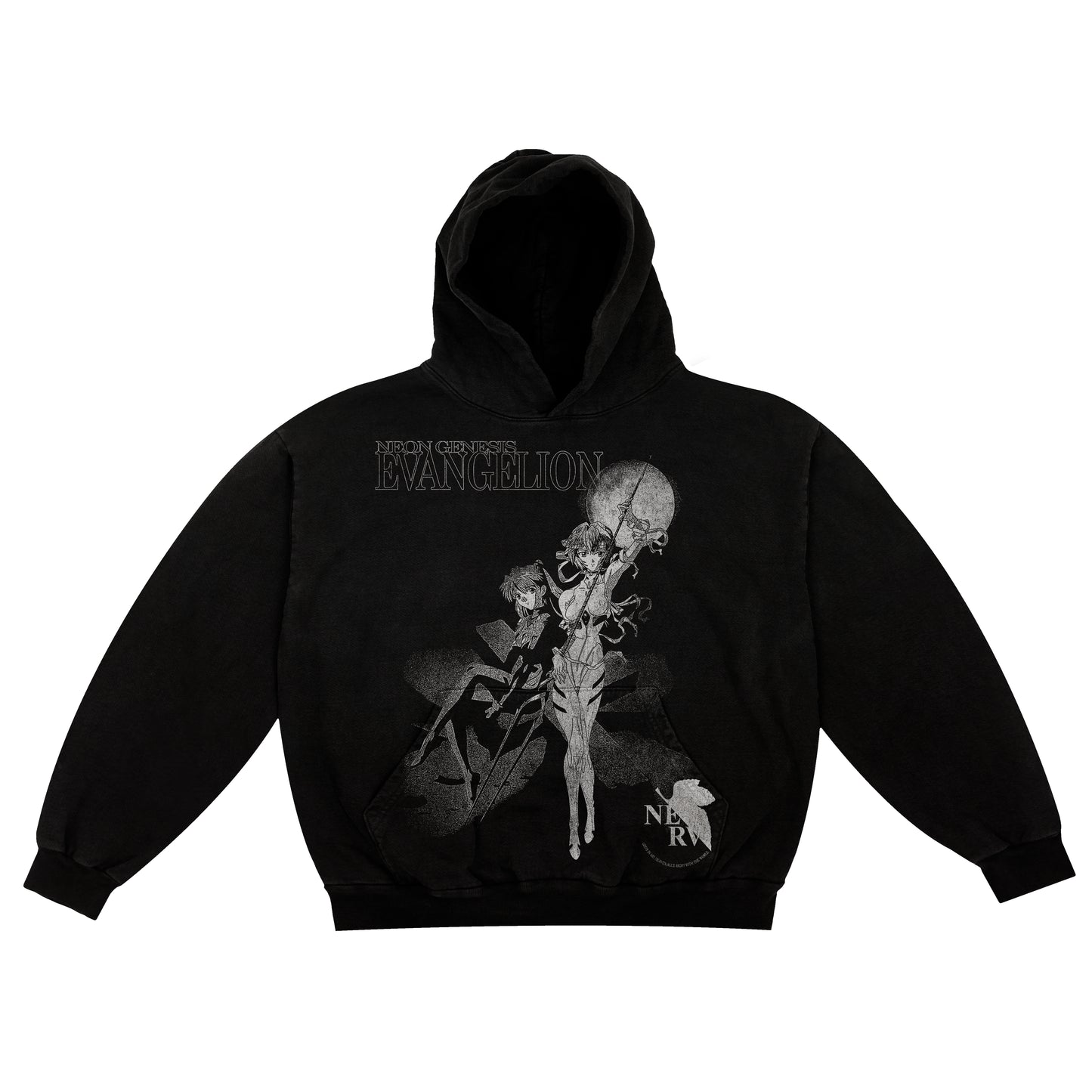 Neon Genesis Evangelion: Rei & Asuka Distressed - Hoodie *limited*