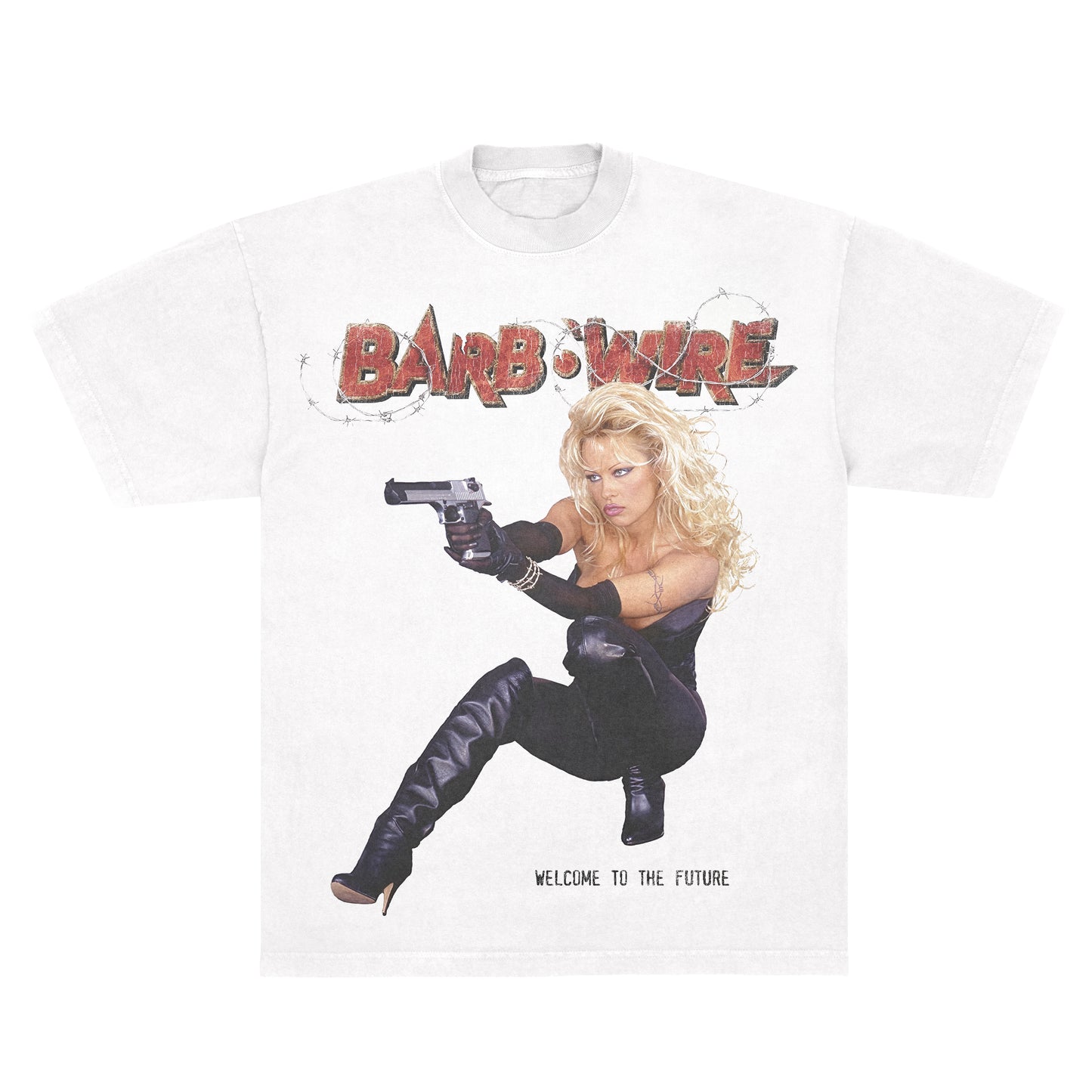 Barb Wire "Welcome to the Future" - LAA 1801 White *Limited*