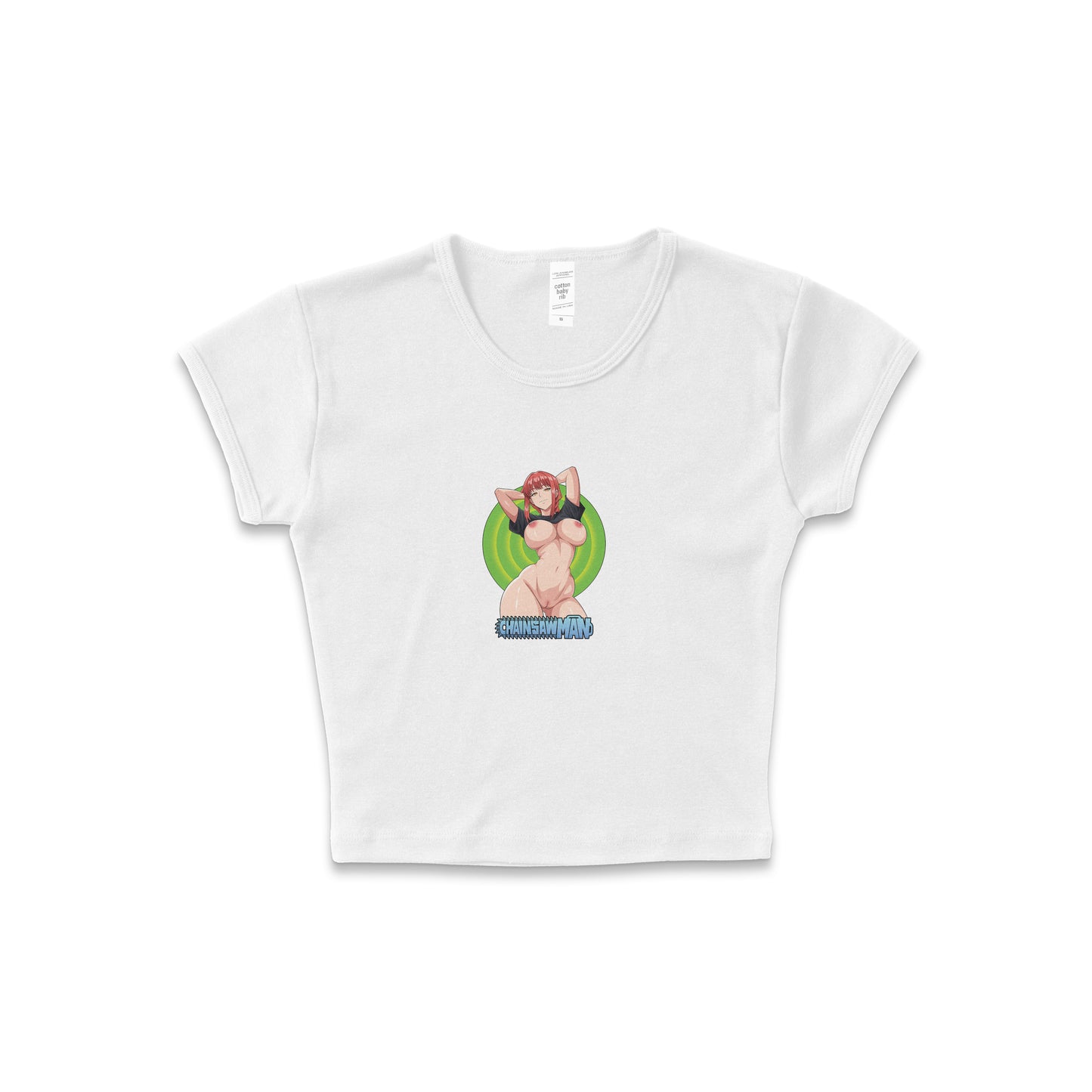 Chainsaw Man Makima Bullseye NSFW - LAA Baby Rib Crop Top White *limited*