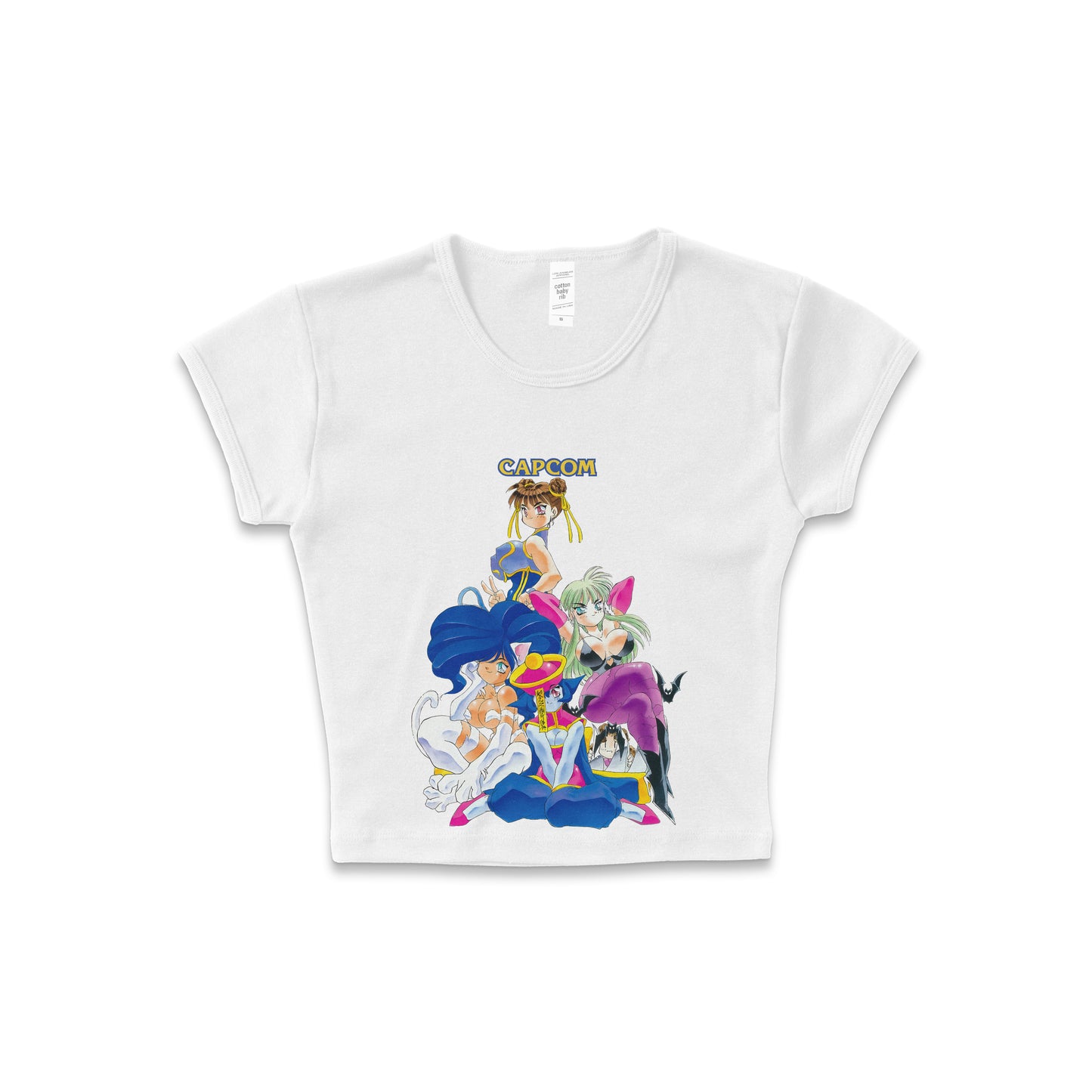 Capcom Girls Chun Li & Friends - LAA Baby Rib Crop Top white *limited*