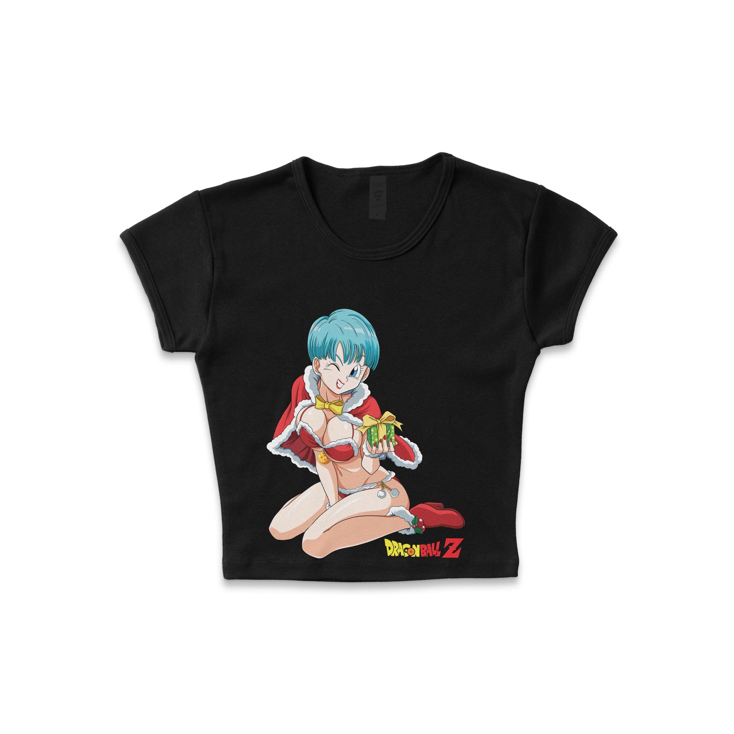 Dragon Ball Z "Here Cums Santa Bulma" - LAA Baby Rib Crop Top