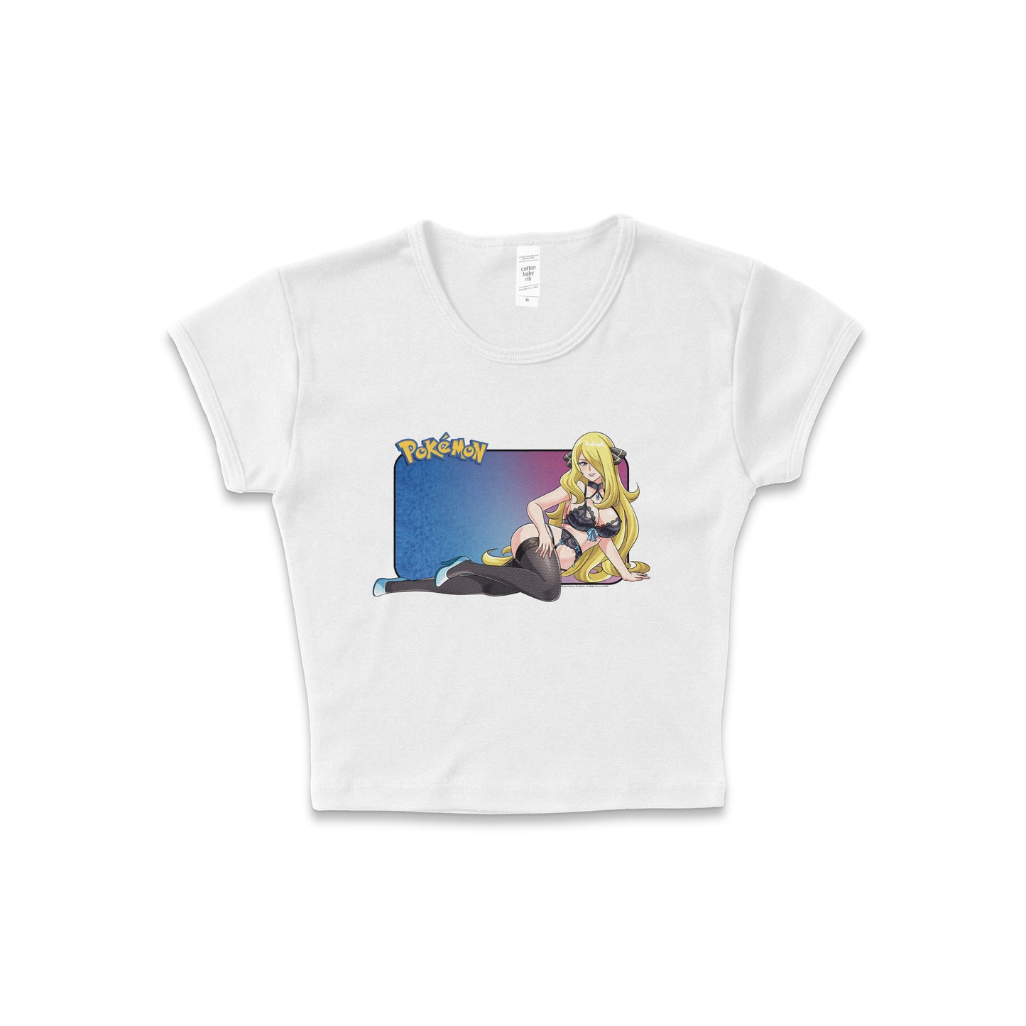 Pokémon Cynthia Lingerie - LAA Baby Rib Crop Top White *Limited*