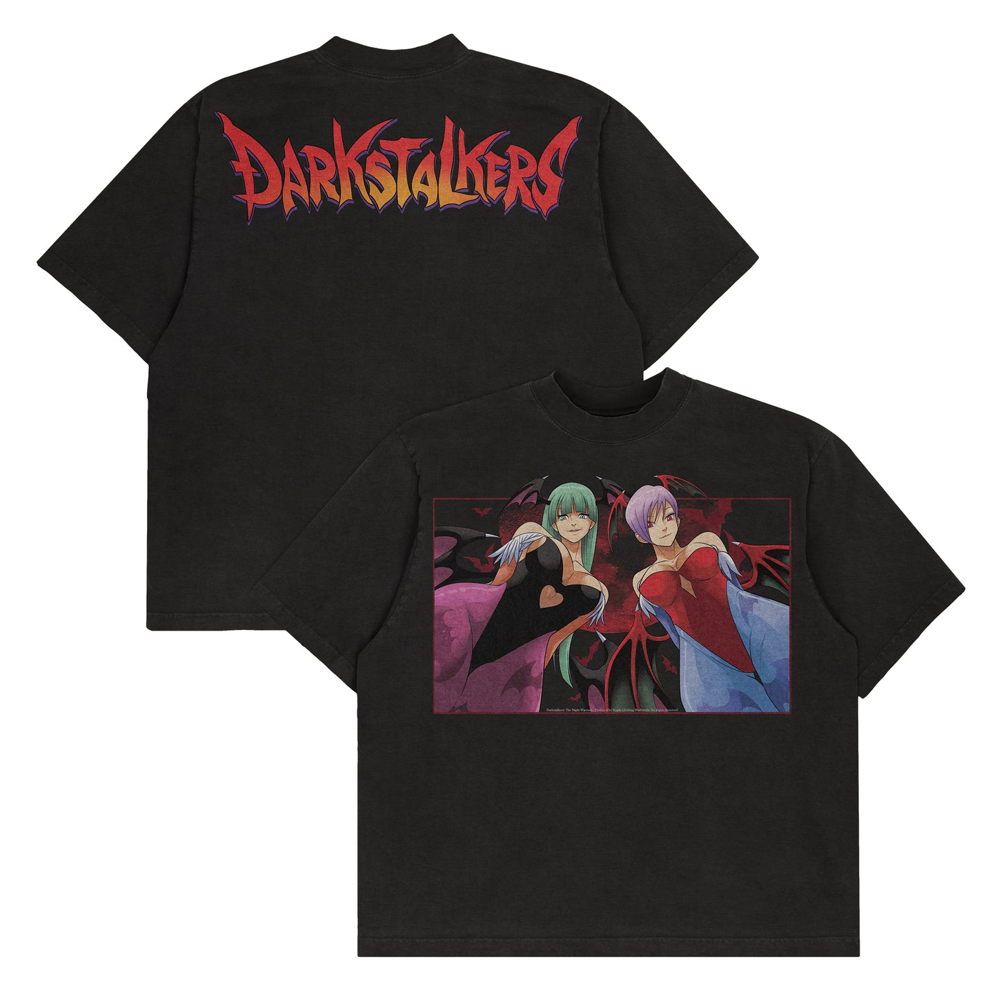 Darkstalkers: The Night Warriors F & B print - Tee