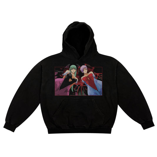 Darkstalkers: The Night Warriors F & B print - Hoodie
