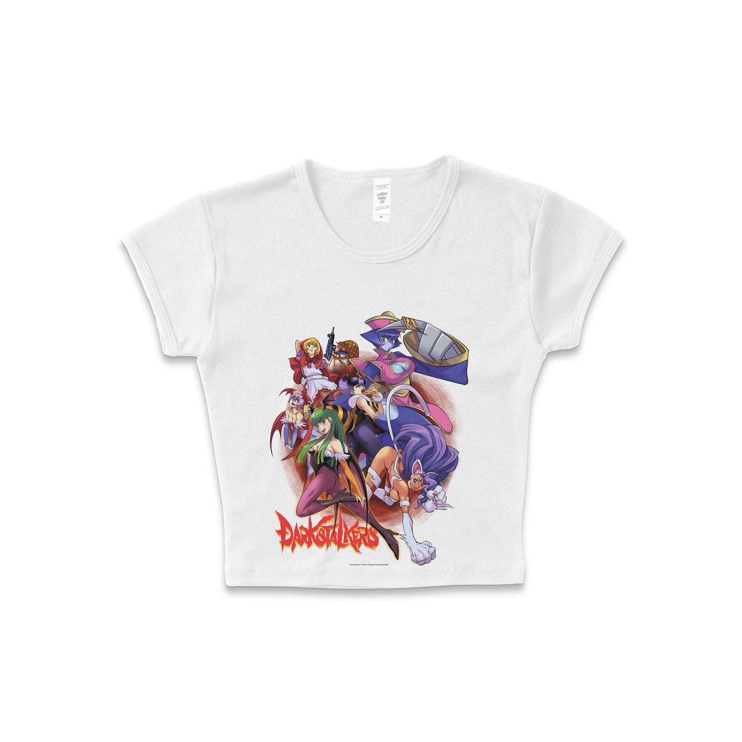 Darkstalkers - LAA Baby Rib Crop Top White *Limited*