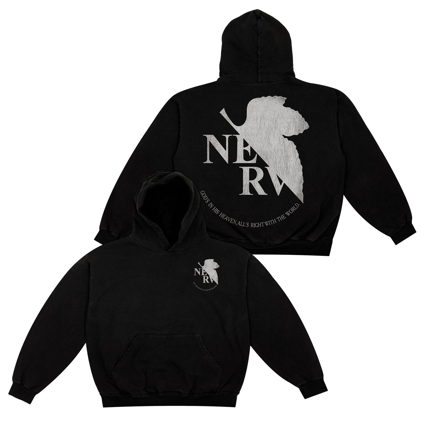 Neon Genesis Evangelion: NERV logo F & B print - Hoodie