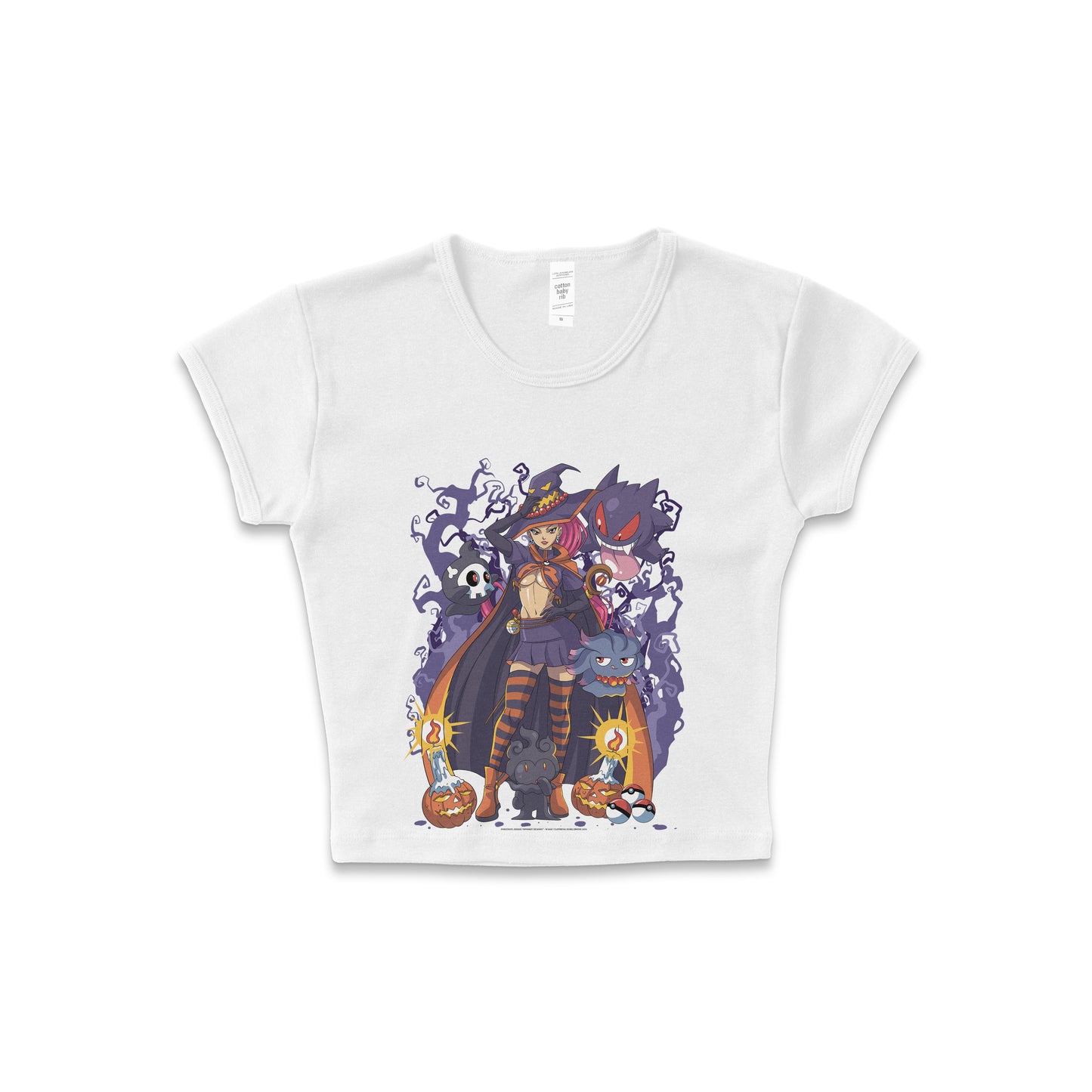 Pokémon Jessie "Spooky Season" - LAA Baby Rib Crop Top White *Limited*