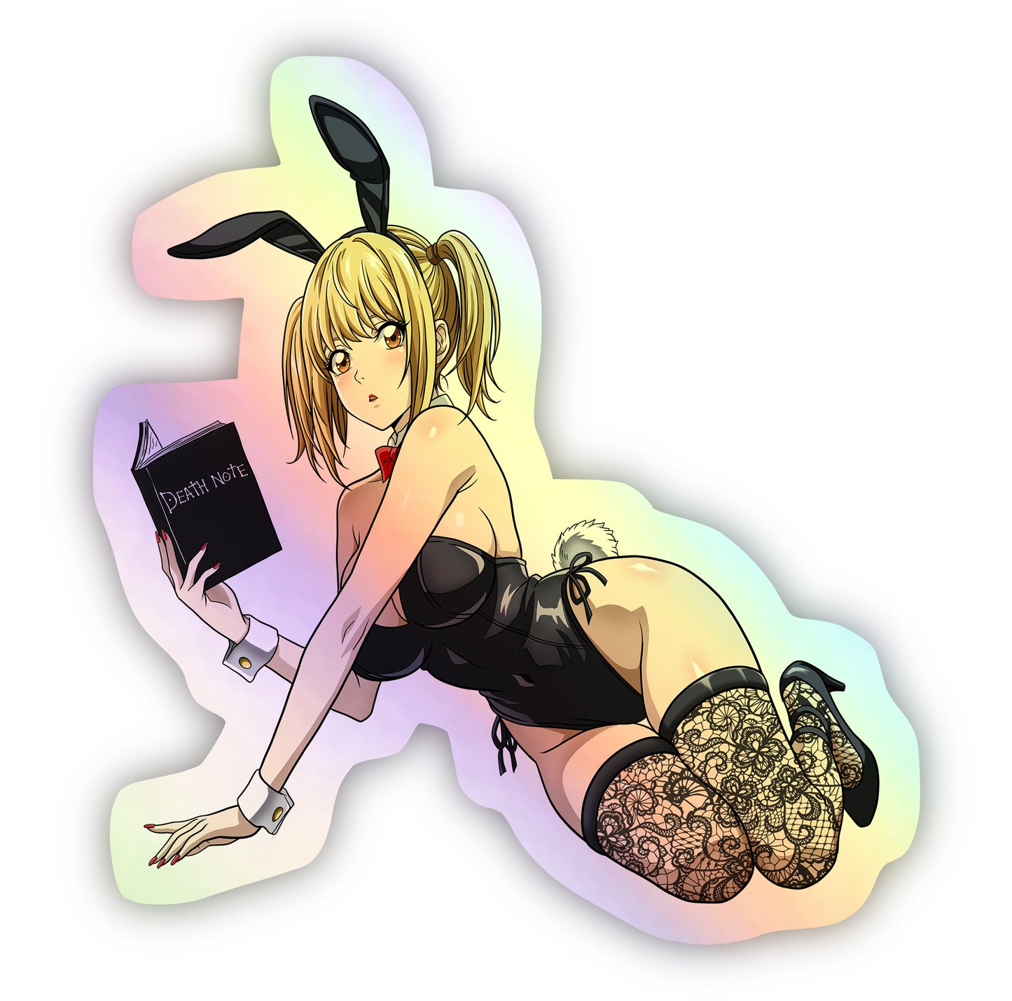 Death Note Bunny Misa Amane Thigh Stockings Holographic Sticker