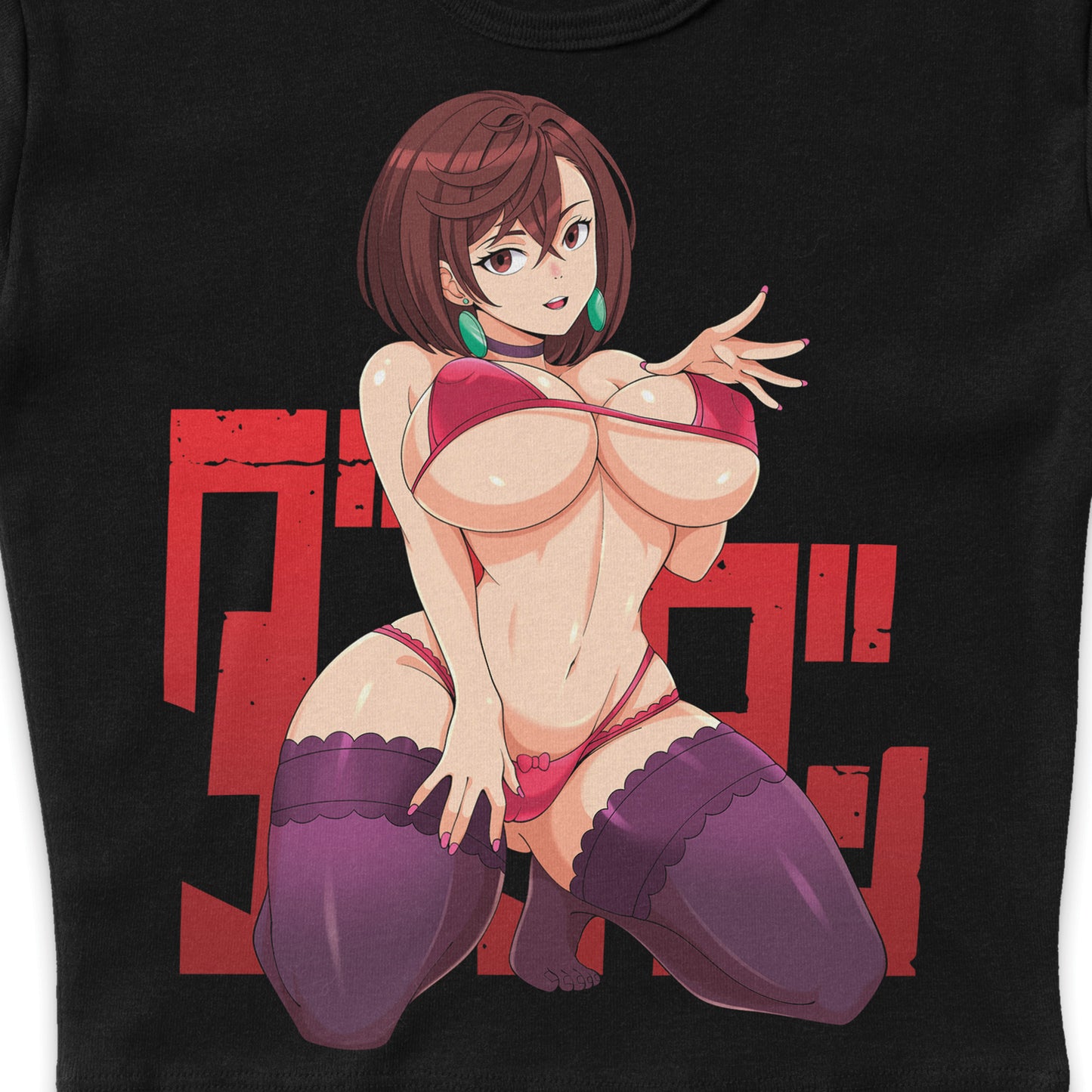 Dandadan Momo's Super Naturals OG Logo - LAA Baby Rib Short Sleeve Raglan