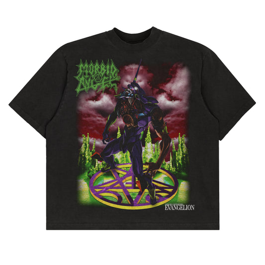 Morbid Angel x Evangelion "Domination" F&B print - Tee