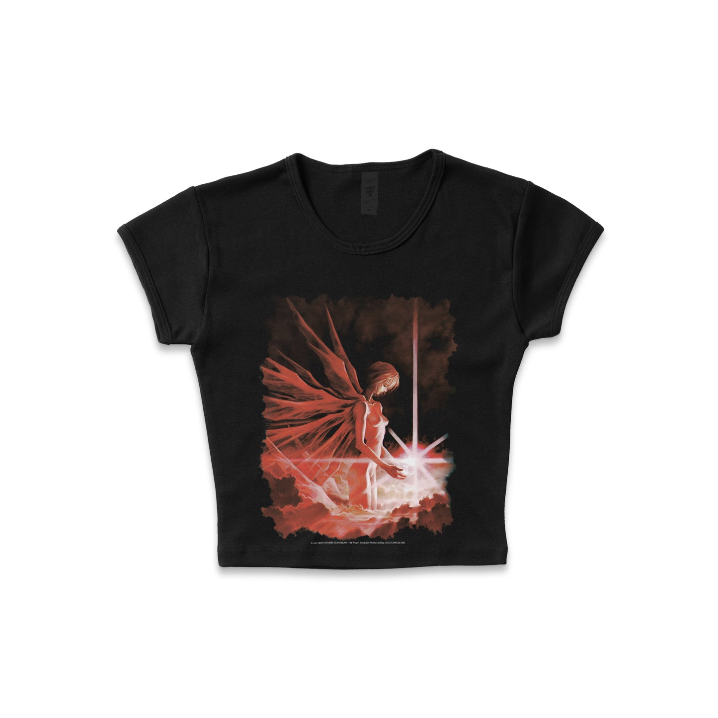 Neon Genesis Evangelion Rei "12 Wings" - LAA Baby Rib Crop Top