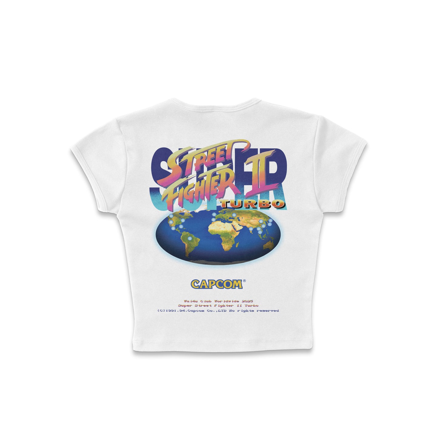 Super Street Fighter 2 Turbo F & B Print - LAA Baby Rib Crop Top