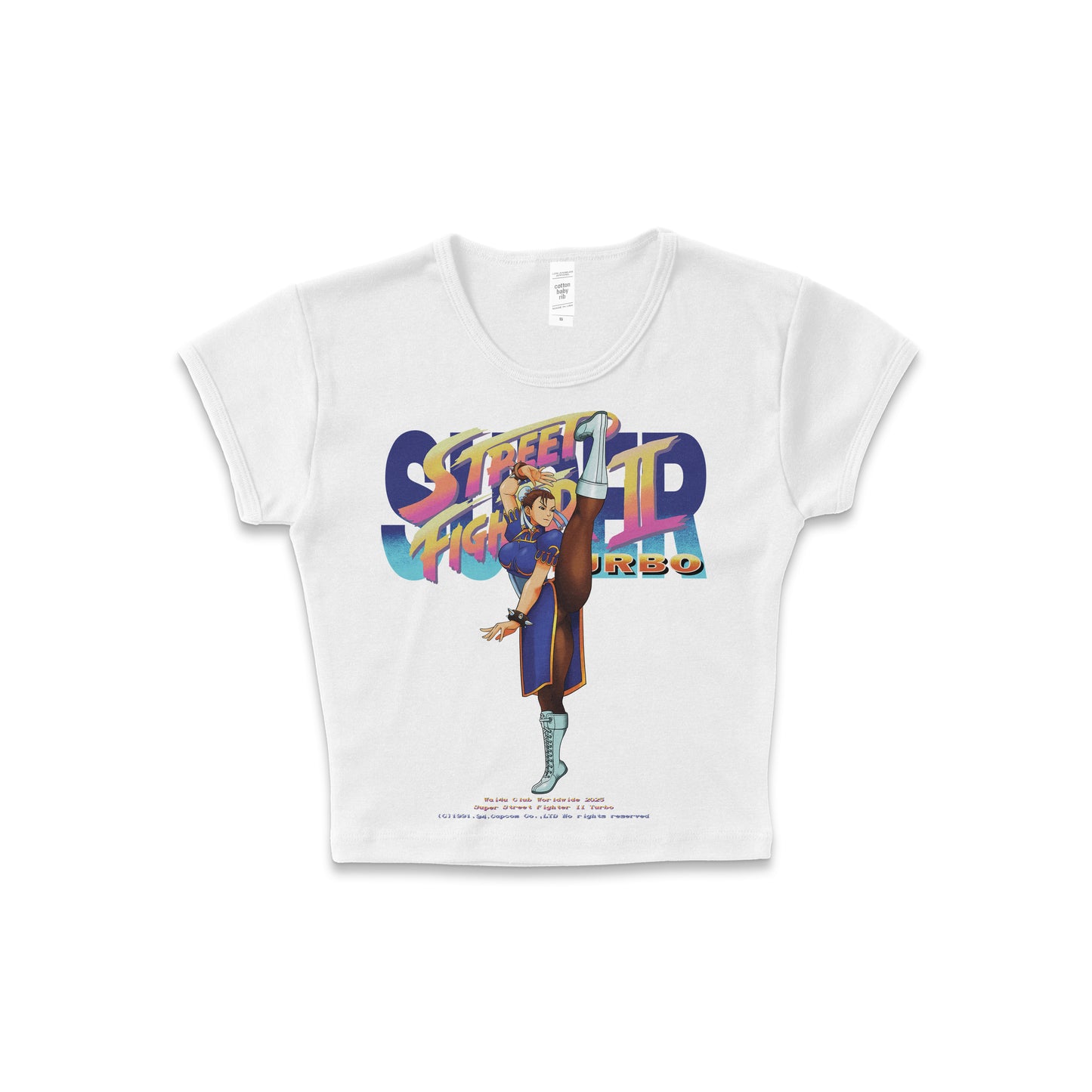 Super Street Fighter 2 Turbo Chun Li - LAA Baby Rib Crop Top