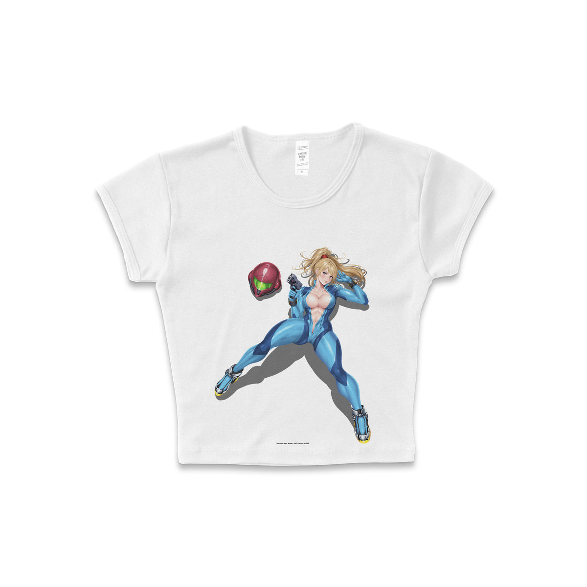 Seductress Samus - LAA Baby Rib Crop Top White *limited*