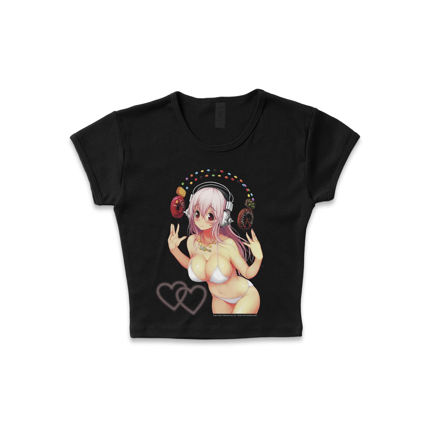 Super Sonico Valentines Day Nut - LAA Baby Rib Crop Top