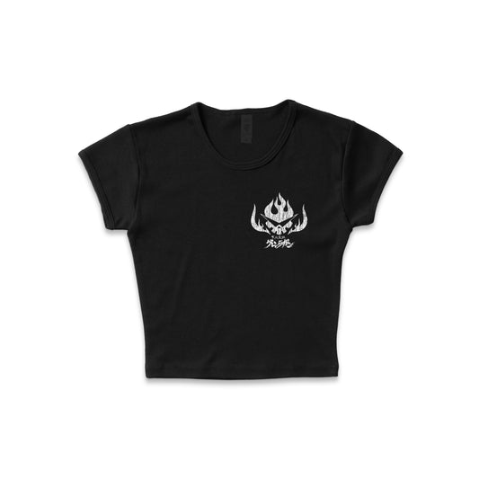 Team Dai-Gurren F & B print - LAA Baby Rib Crop Top