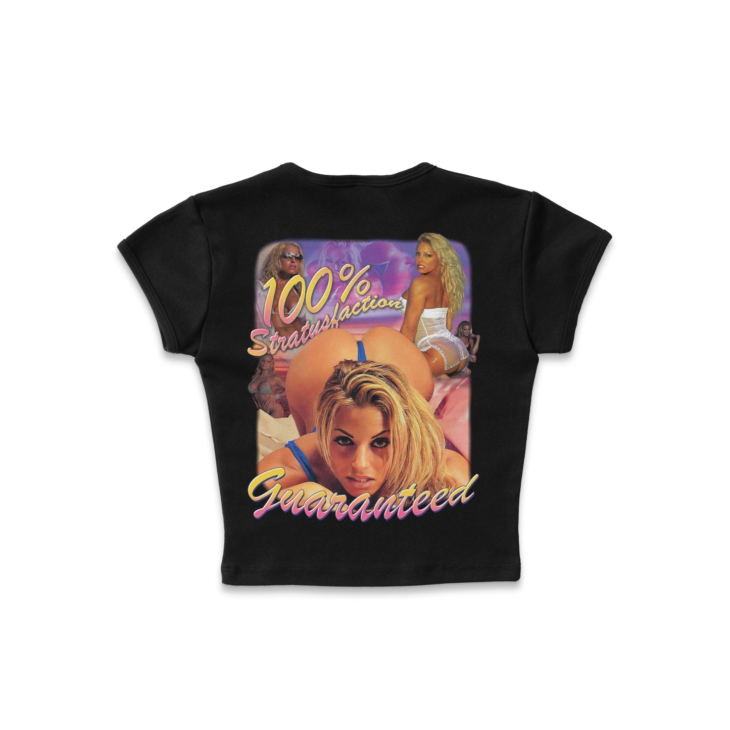 Trish Stratus 100% Stratusfaction F & B print - LAA Baby Rib Crop Top