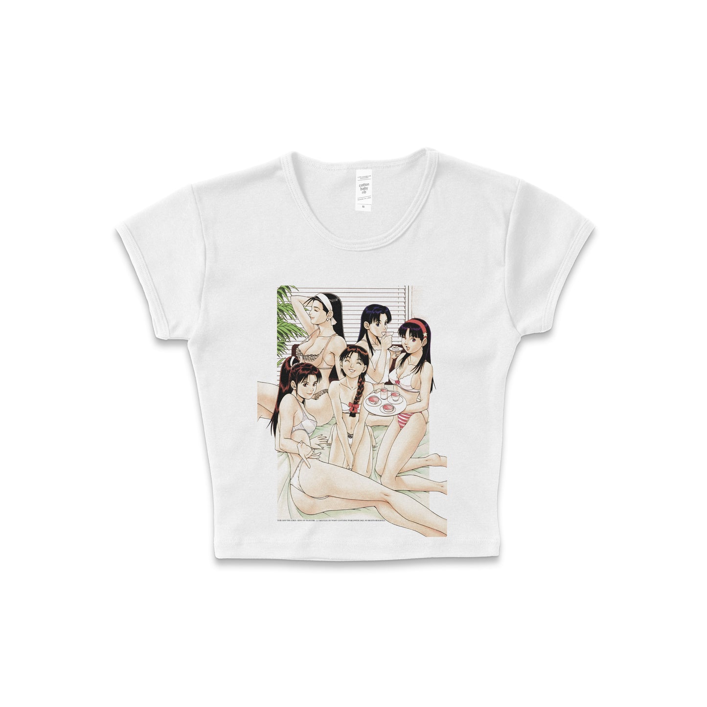 King of Fighters Yuri and the Girls - LAA Baby Rib Crop Top White *Limited*