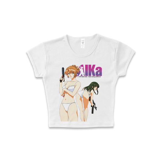 Agent Aika Intimates - LAA Baby Rib Crop Top White *Limited*