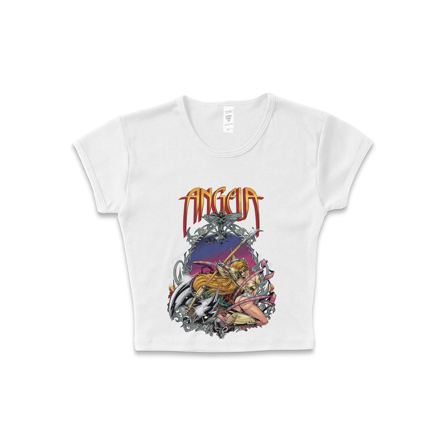 Angela Spawn - LAA Baby Rib Crop Top White *limited*