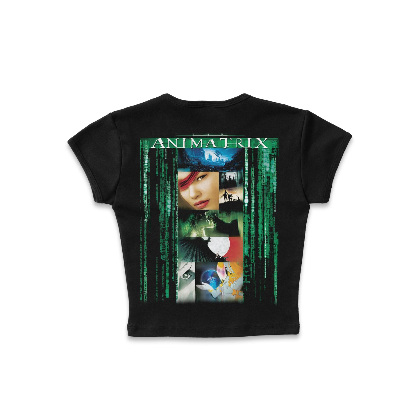 The Animatrix F & B print - LAA Baby Rib Crop Top