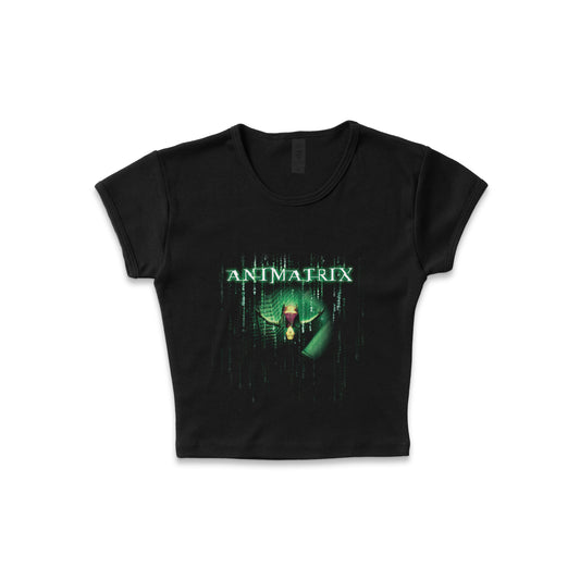 The Animatrix F & B print - LAA Baby Rib Crop Top