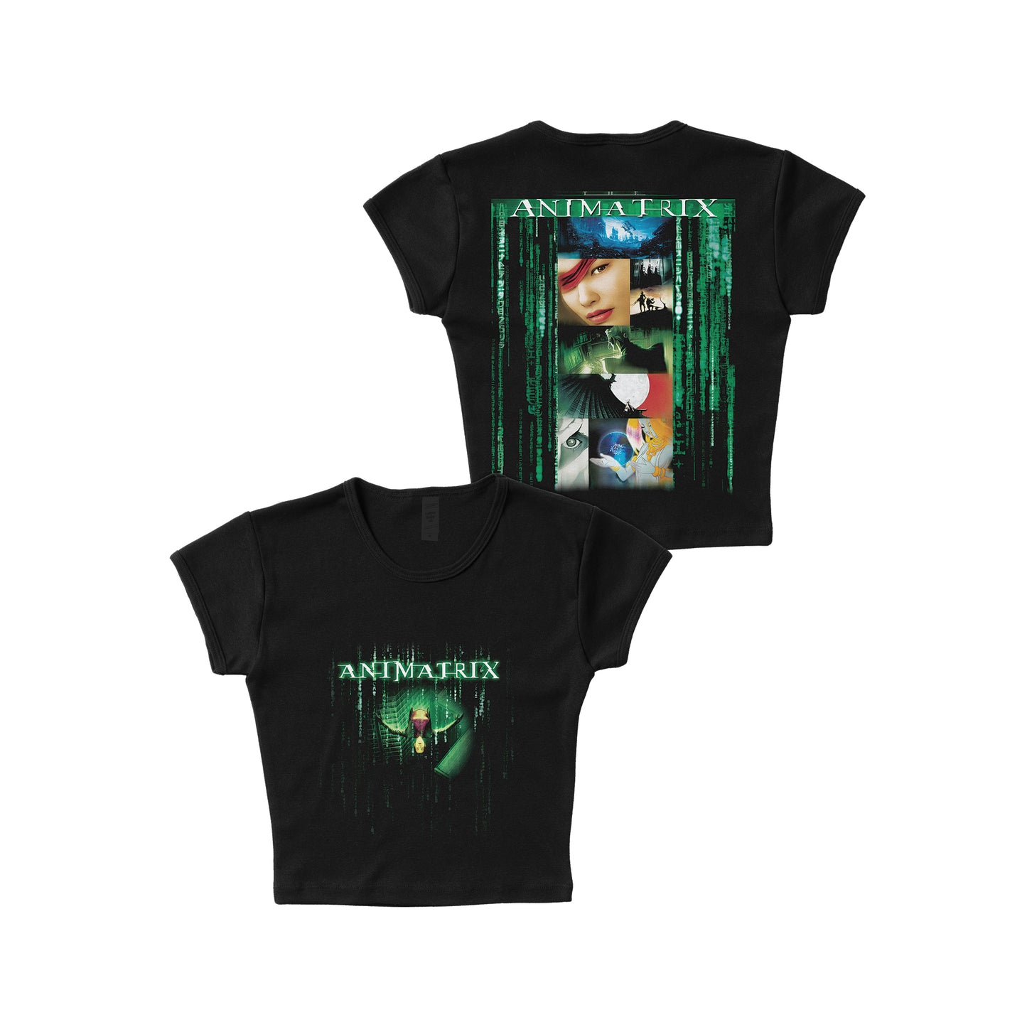 The Animatrix F & B print - LAA Baby Rib Crop Top