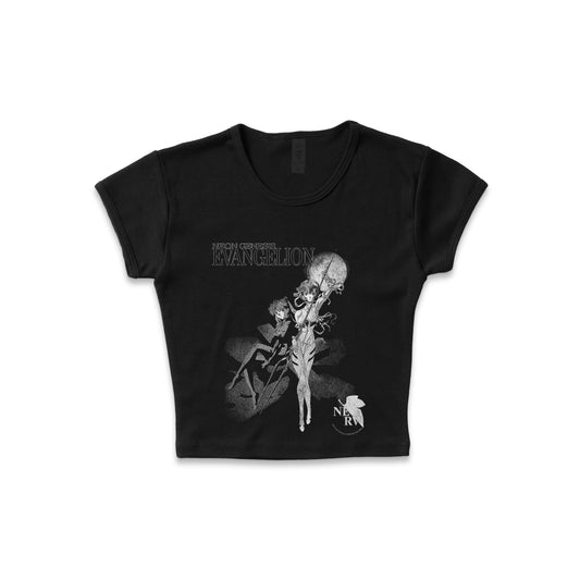Neon Genesis Evangelion: Rei & Asuka Distressed - LAA Baby Rib Crop Top *limited*