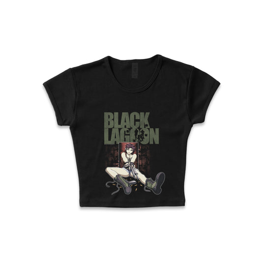 Black Lagoon - LAA Baby Rib Crop Top