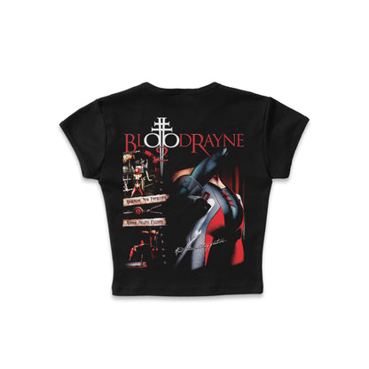 BloodRayne 2 F&B print - LAA Baby Rib Crop Top