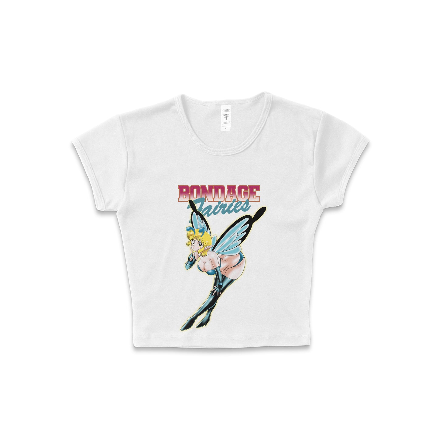 Bondage Fairies - LAA Baby Rib Crop Top White *limited*