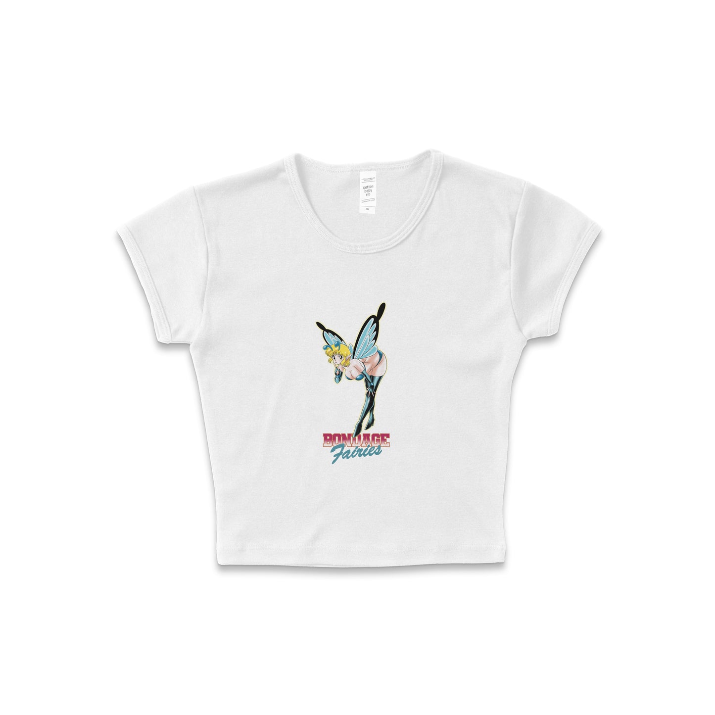 Bondage Fairies Hush - LAA Baby Rib Crop Top White *limited*
