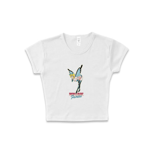 Bondage Fairies Hush - LAA Baby Rib Crop Top White *limited*
