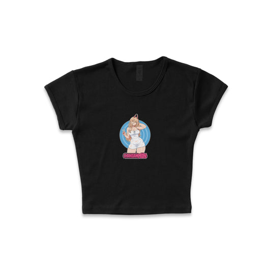 Chainsaw Man Power Bullseye - LAA Baby Rib Crop Top