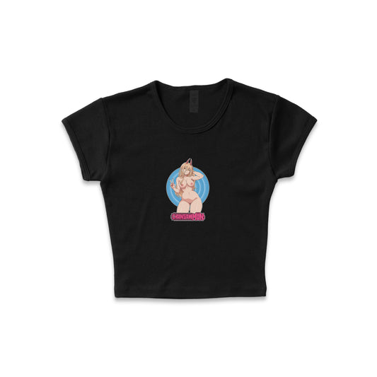 Chainsaw Man Power Bullseye NSFW - LAA Baby Rib Crop Top