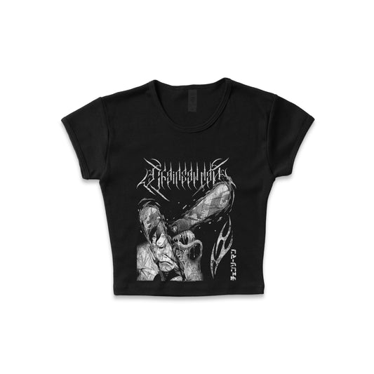 Chainsaw Man Reflections Distressed - LAA Baby Rib Crop Top *limited*