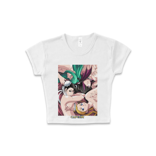Women of Capcom - LAA Baby Rib Crop Top White *Limited*