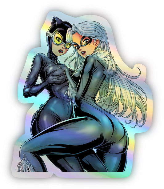 Catwoman & Black Cat "Catwomen" Holographic Sticker