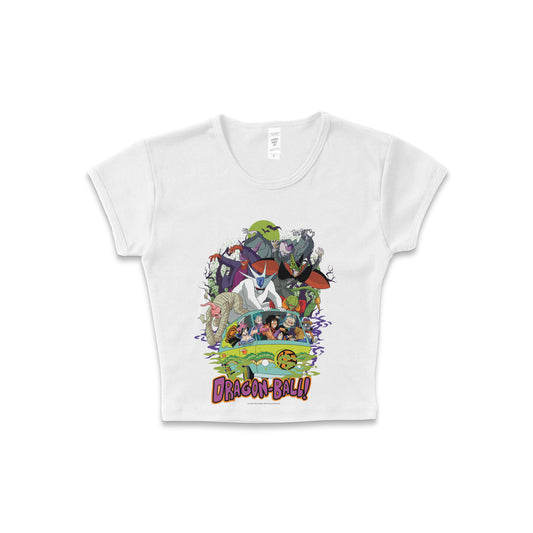 Dragonball "Mystery Machine" - LAA Baby Rib Crop Top White *Limited*