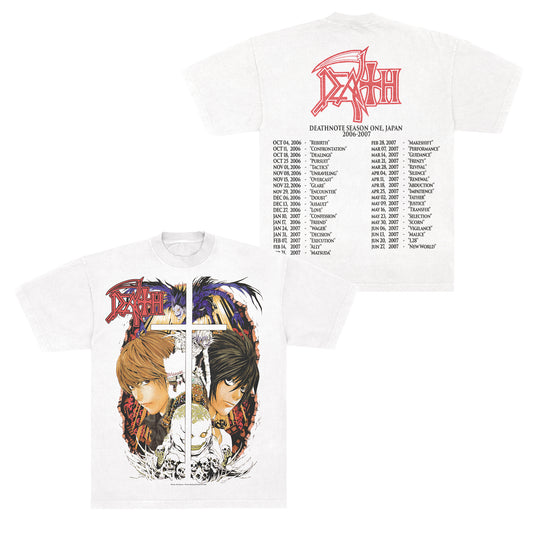 Death x Death Note F&B print - LAA 1801 White *Limited*