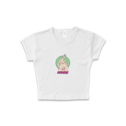 Dandadan Seiko - LAA Baby Rib Crop Top White *limited*