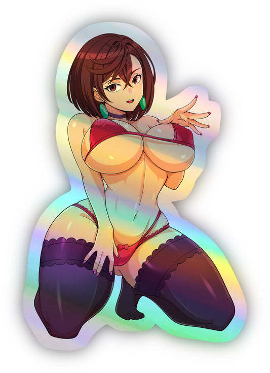 Dandadan Momo Holographic Sticker
