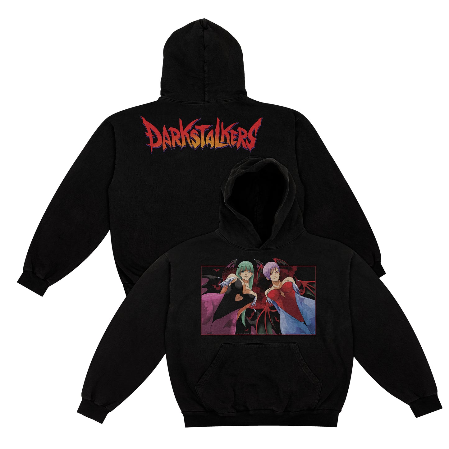 Darkstalkers: The Night Warriors F & B print - Hoodie