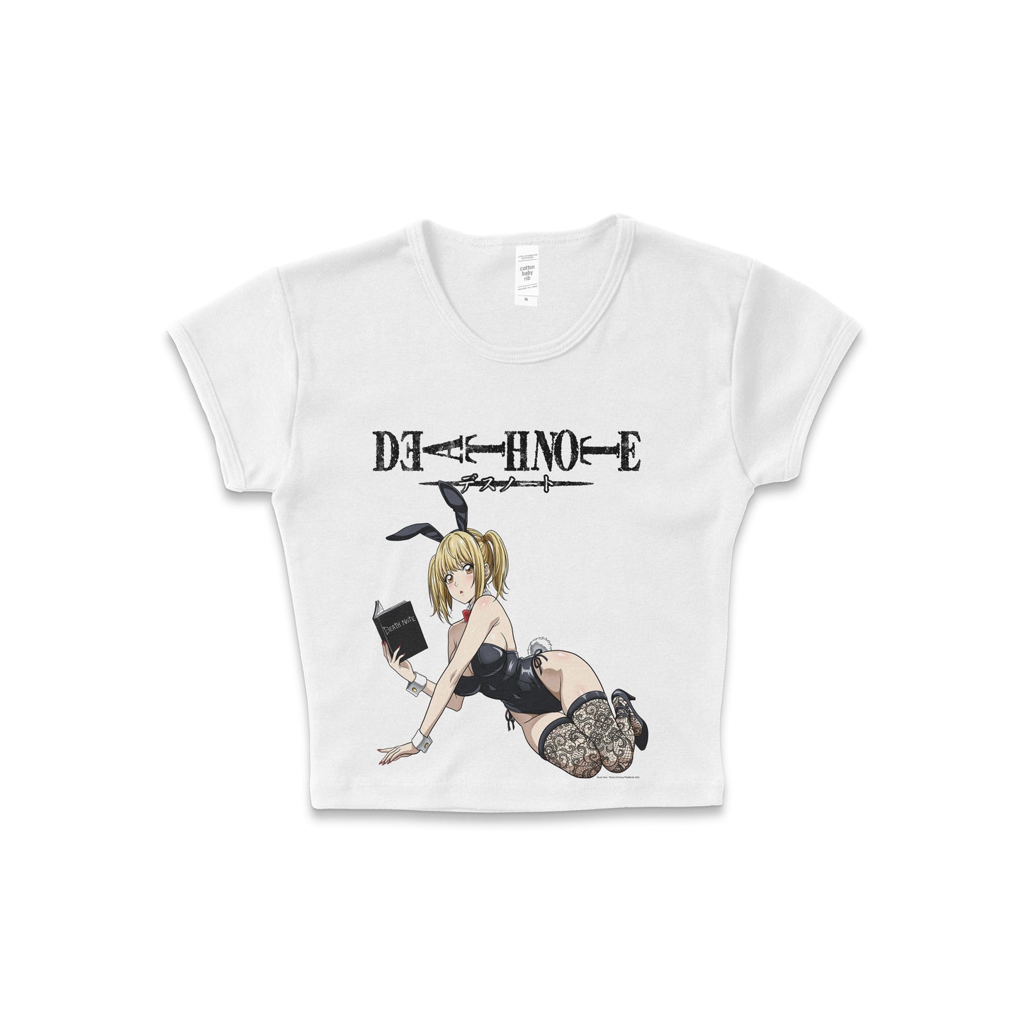 Death Note Bunny Misa Amane - LAA Baby Rib Crop Top White *Limited*