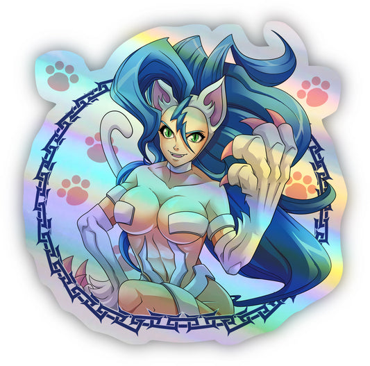 Darkstalkers Felicia Sticker Holographic
